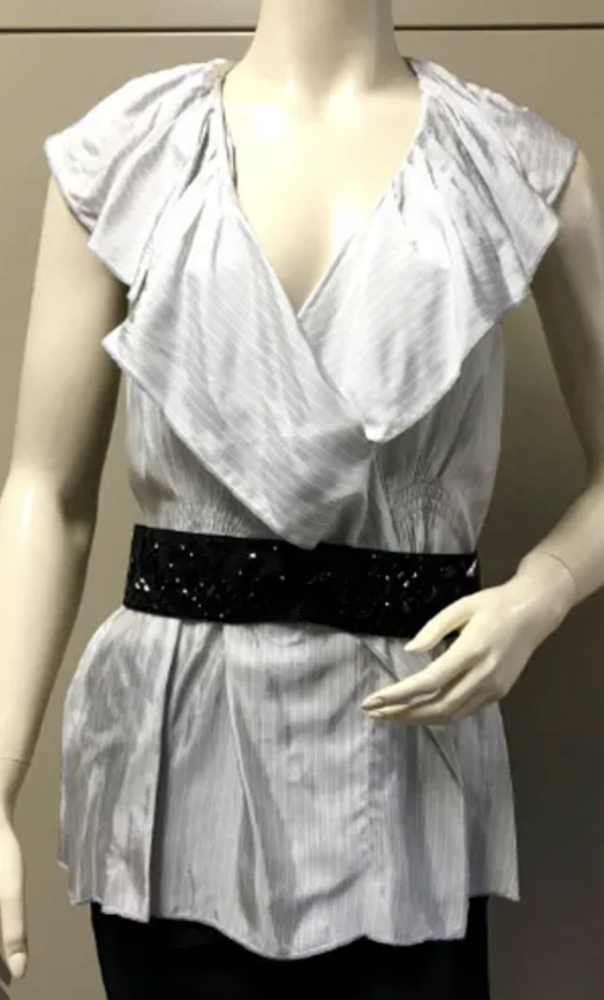 *FINAL MARKDOWN* NWT BCBG stripe ruffle blouse